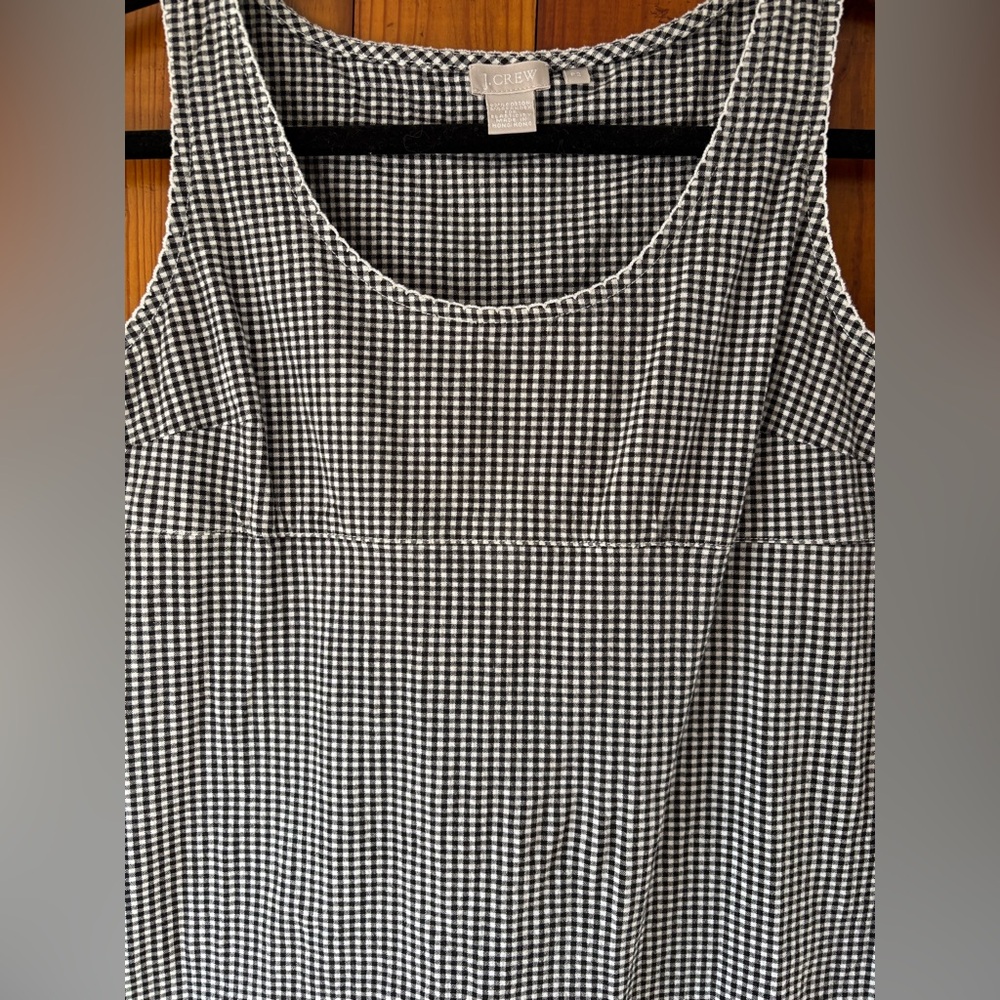 J.Crew Black and White Gingham Mini Dress size P2 - Picture 2 of 4